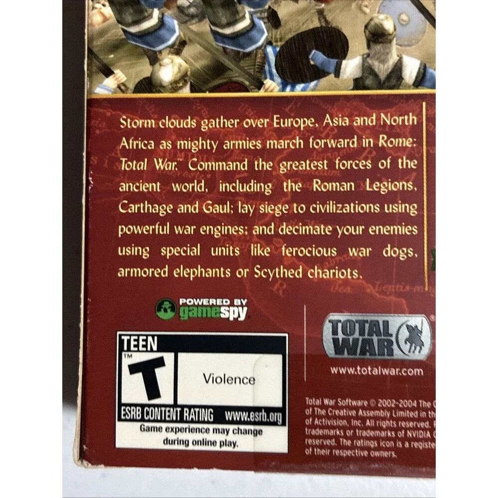 Vintage Y2K PC Windows Strategy Game Rome: Total War 2004